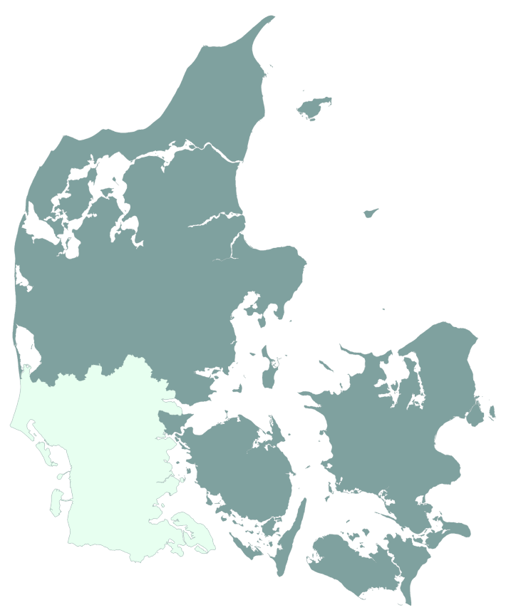 Erhverv+ Sydjylland dækningsområde