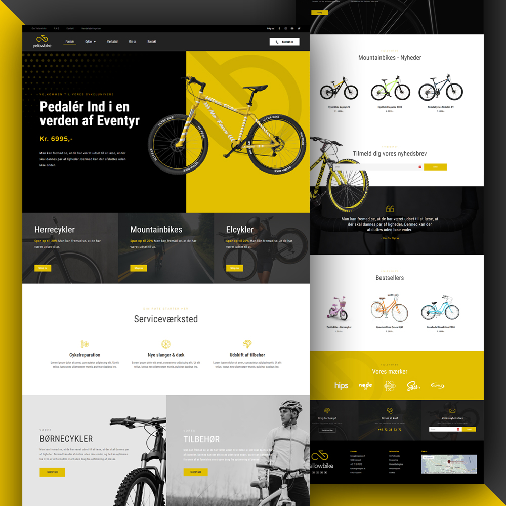 Yellowbike website skabelon